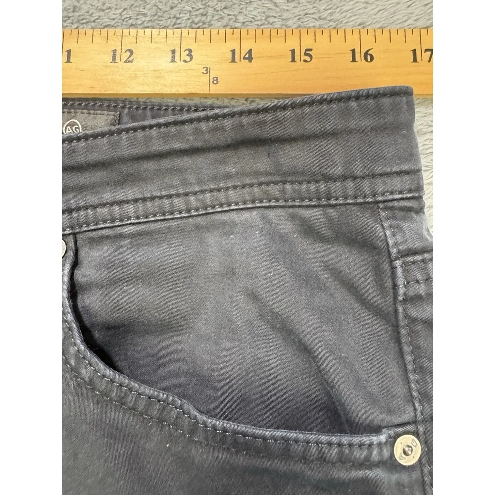 AG Adriano Goldschmied 5‎ Pkt Pants Men 32x32 Black Graduate Sueded Sateen SUD